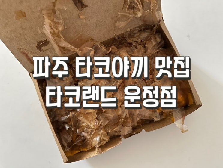  간단한 맥주 안주 타코야끼가 맛있는 타코랜드 운정점