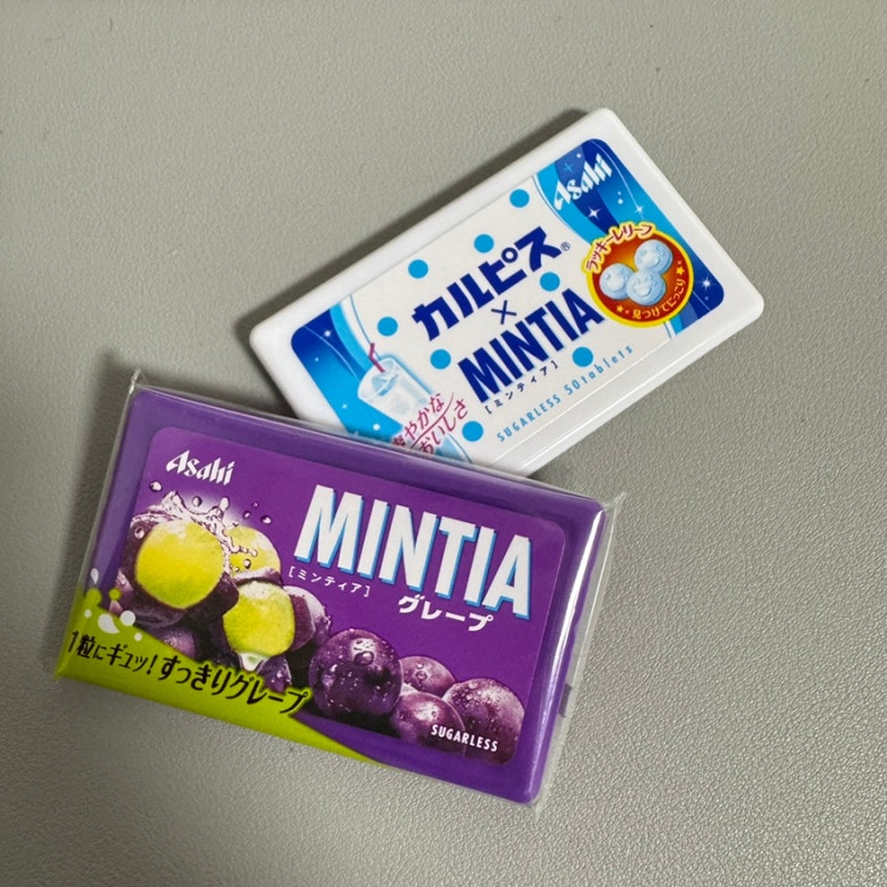 일본여행 추천템 아사히 민티아 칼피스 포도맛