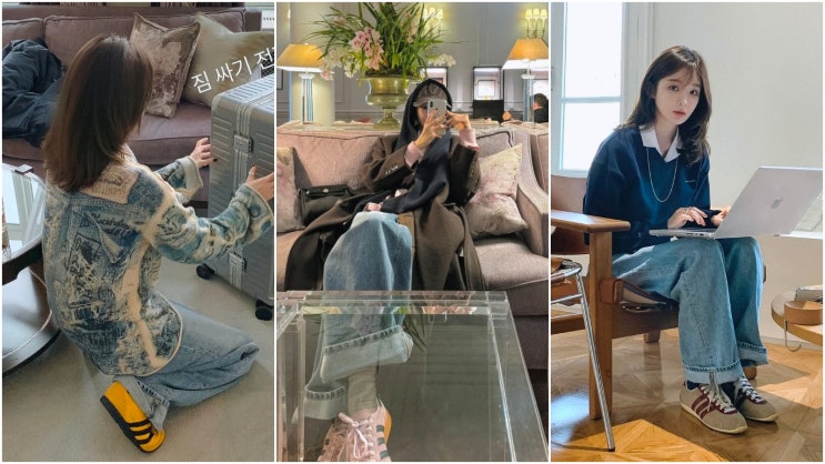  강민경 아디다스 유행 예감 운동화, 봄을 준비하는 한 끗 차이