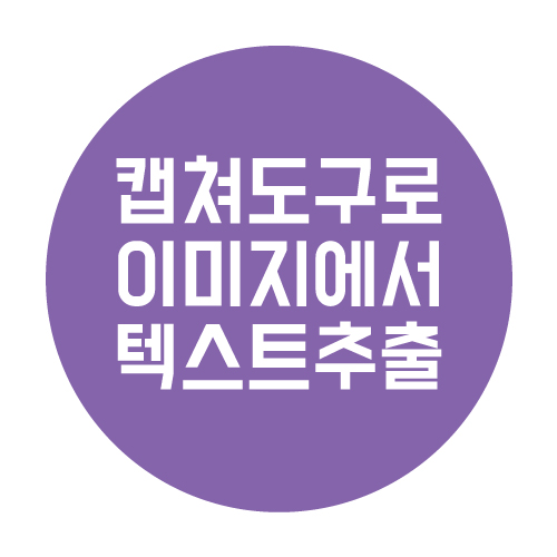  컴퓨터 캡처 도구로 이미지에서 텍스트 분리