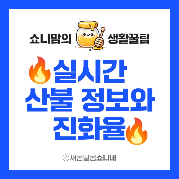  실시간 산불 정보와 진화율, 산불지도, 지역별 경보 확인 방법