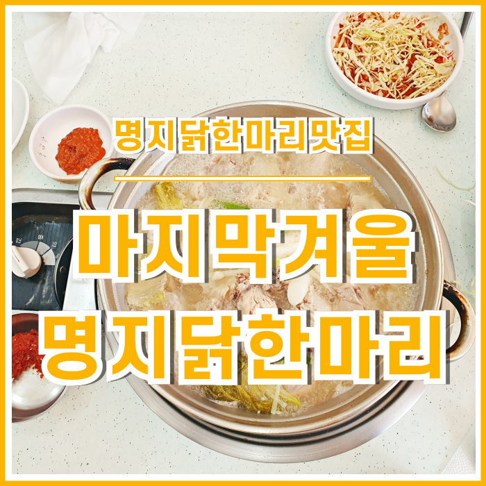  [일상] 이 겨울 마지막 명지닭한마리 맛집 방문기!