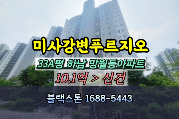  미사강변푸르지오 경매 33A평 [2024타경58253]