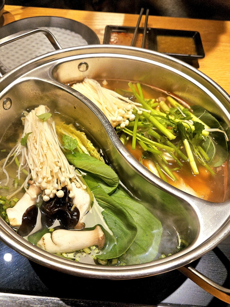  야탑역맛집 로운샤브샤브 신메뉴 미나리 무제한으로 즐겨요