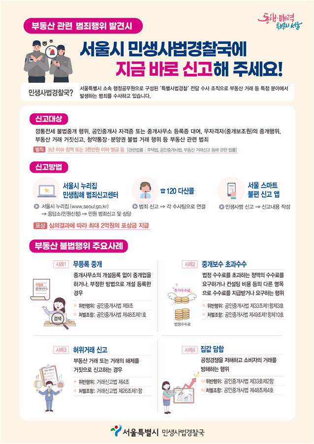 집값 담합·<b>허위</b>거래 신고 등 부동산 시장 교란 행위 <b>집중 수사</b>