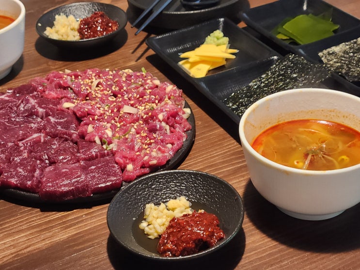  부산 사상 육회 맛집 진백 새벽까지 하는 술집 뭉티기 전문점