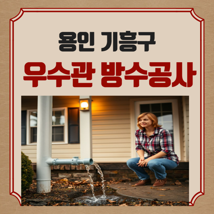  용인 우수관 누수 기흥 베란다 천장 방수공사 비용 처리 방법