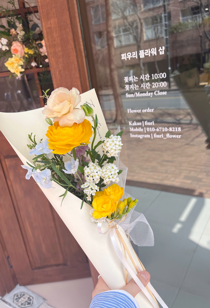  웰컴꽃다발 한송이꽃다발 연신내꽃집 피우리플라워