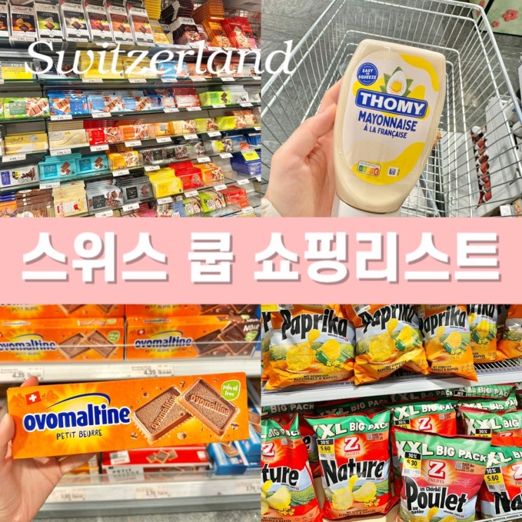  스위스 Coop 쿱 마트 쇼핑 리스트 추천- 초콜릿 과자 토미 마요네즈 허브티 기념품