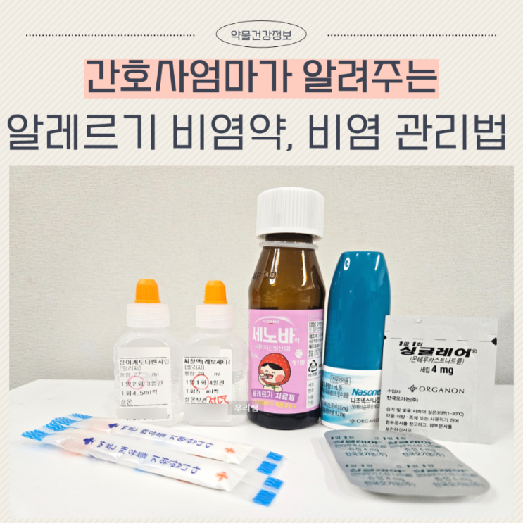  알레르기 비염약 종류 비염 증상 관리방법