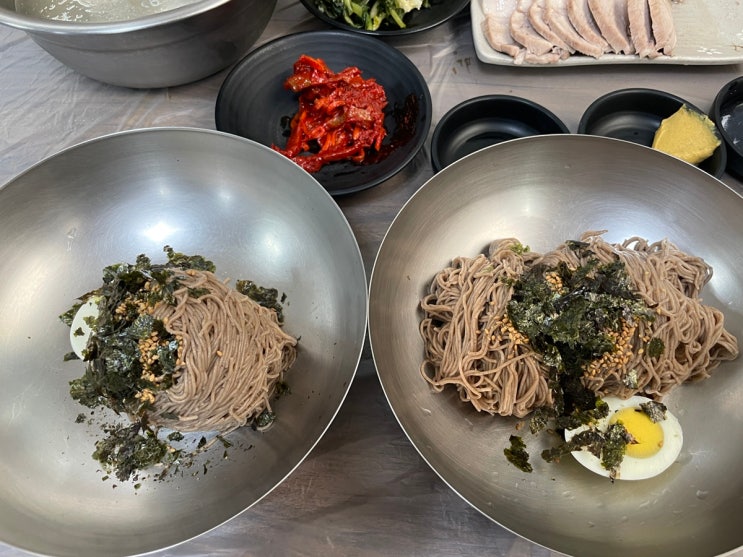  고성 막국수 맛집 백촌막국수 주말 웨이팅