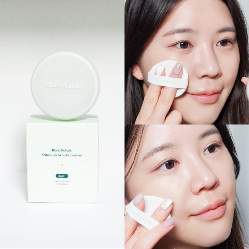 블랑네이처 피지제로에어핏쿠션 붉은자국 커버 완벽해