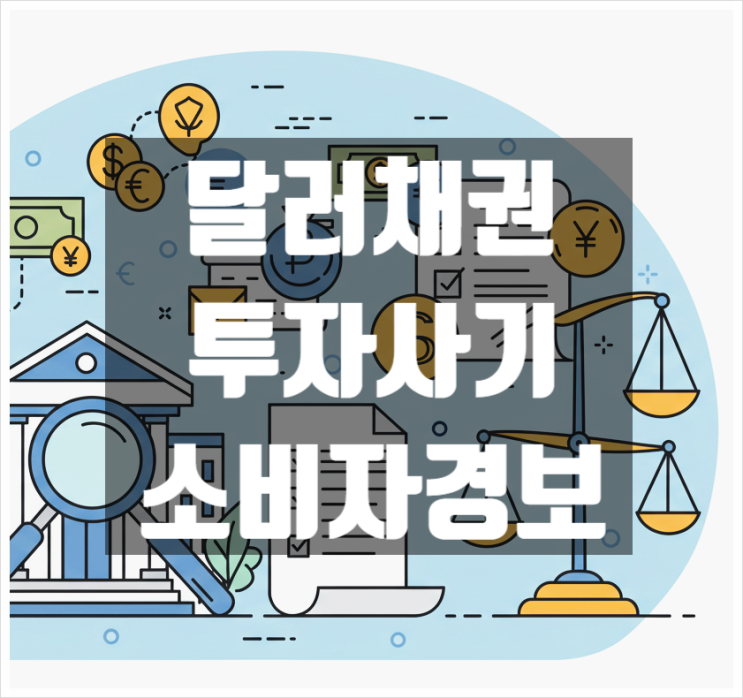  달러채권 투자사기, 글로벌 투자회사 사칭 소비자 경보 '주의' 발령