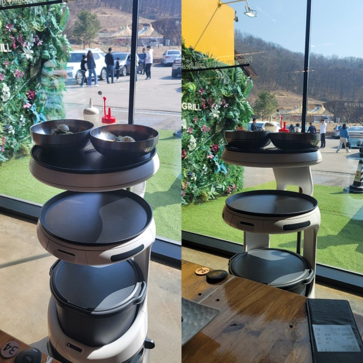  파주관광 오두산통일전망대와 음식점 심학산바베큐그릴에서 만난 서빙로봇