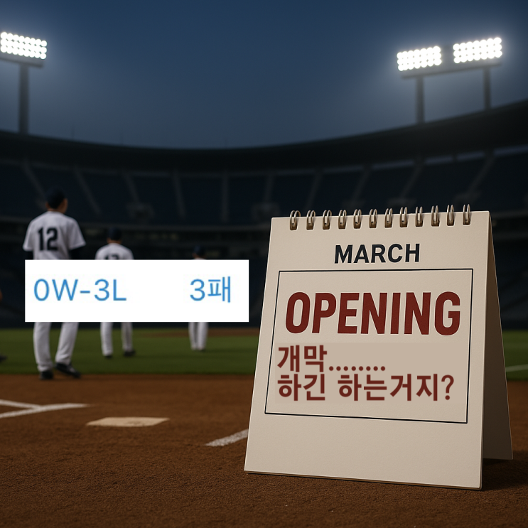  프로야구 개막 3연패, 시즌은 시작됐는데 개막은 언제 하나요?