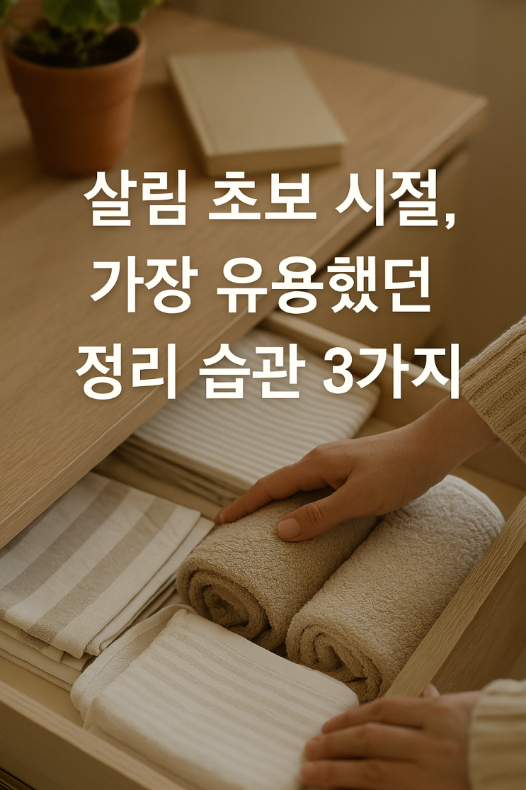  살림 초보 시절, 가장 유용했던 정리 습관 3가지
