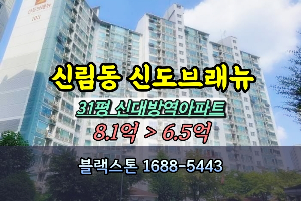  신림동 신도브래뉴아파트 경매 31평 [2024타경115421]