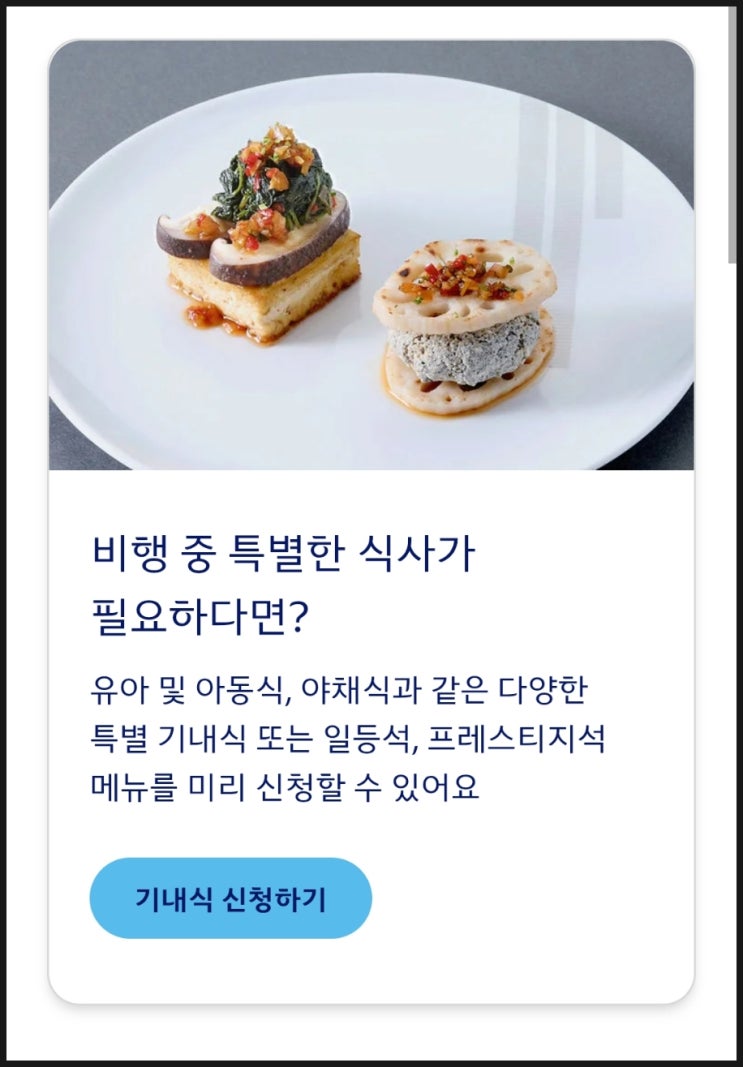  대한항공 기내식 확인 메뉴 변경 특별기내식 신청 방법