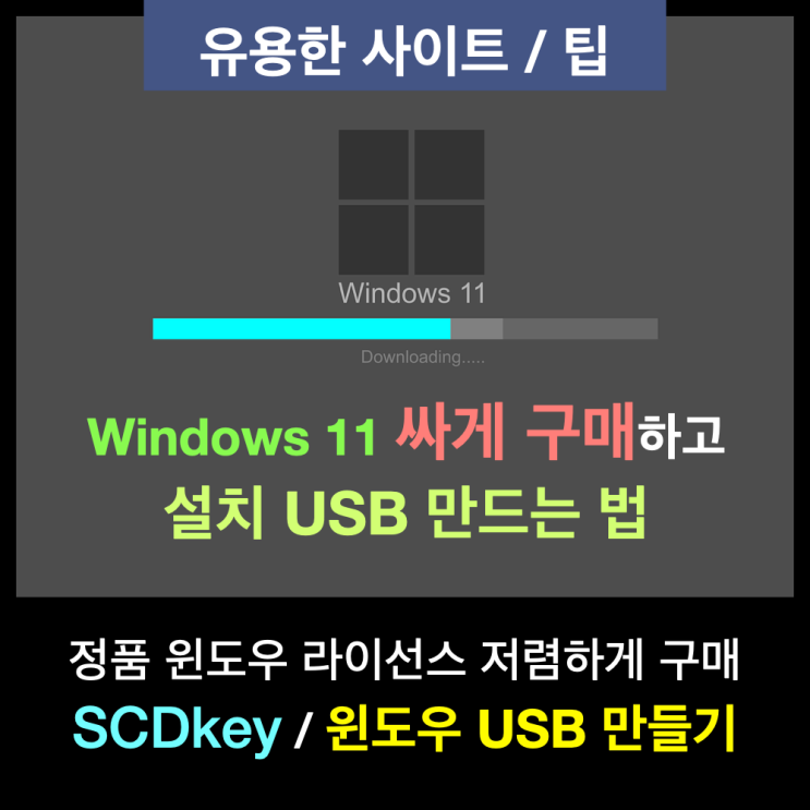 정품 윈도우 11 Pro를 할인가에 구매하고 처음 설치용 USB 만들기 정품 윈도우 11 Pro를 할인가에 구매하고 처음 설치용 USB 만들기