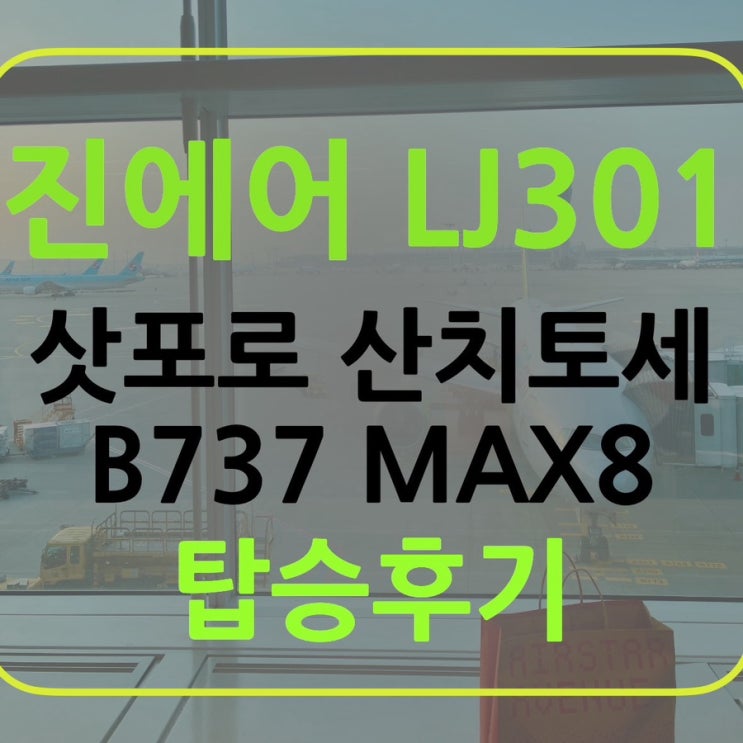  진에어 LJ301 B737-8 max 인천 삿포로 신치토세 좌석 간격 배치도 기내식 체크인 탑승 후기