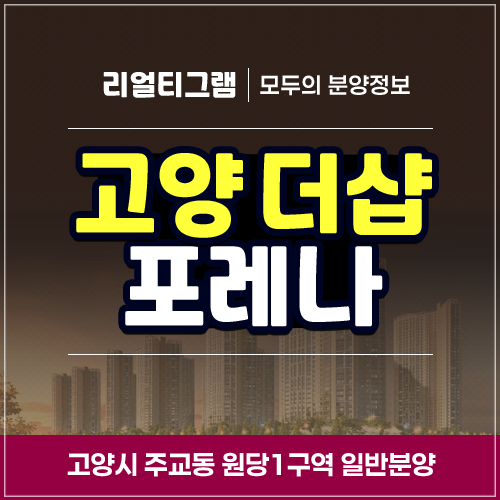 고양 더샵 포레나 원당 아파트 일반 분양 정보