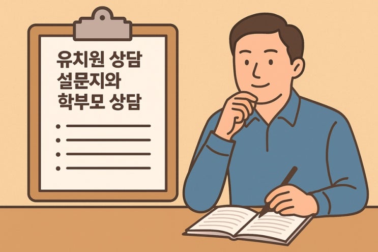  유치원 상담 설문지 작성하고 학부모 상담 잘 다녀오기!