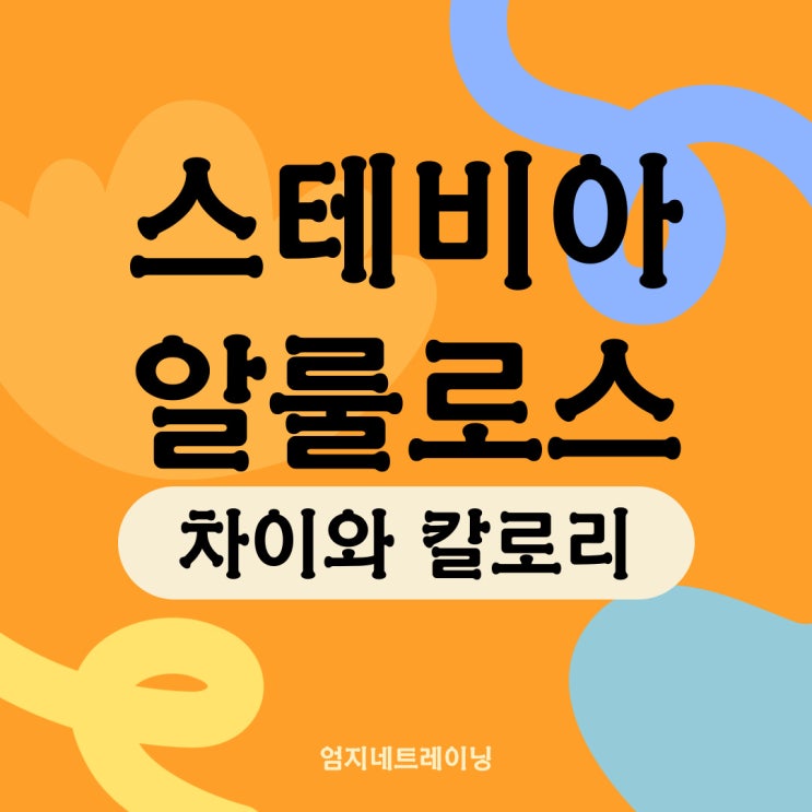  스테비아 알룰로스 차이 칼로리부터 장단점 완벽 비교