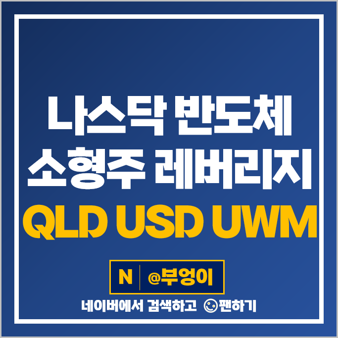 2배 레버리지 ETF 나스닥 QLD 반도체 USD 소형주 UWM 주가 배당 2배 레버리지 ETF 나스닥 QLD 반도체 USD 소형주 UWM 주가 배당