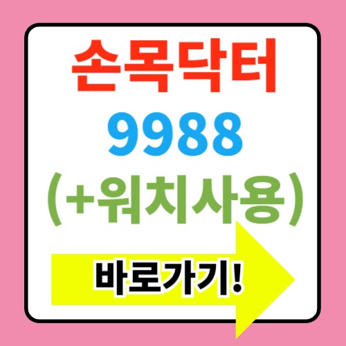  손목닥터 9988 상용법 및 신청방법(+포인트 워치 출석 오류)