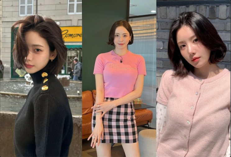  2025 트렌드 단발로 변신한 카리나, 이다희, 권은비, 나나, 히토미, 예지, 장희령, 전소연 헤어 스타일 추천