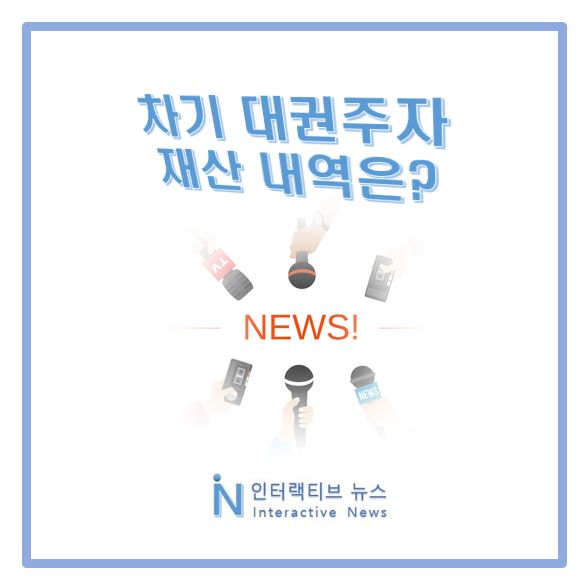 이재명 <b>안철수</b> <b>오세훈</b> <b>홍준표</b> <b>김문수</b> 재산 신고 내역!