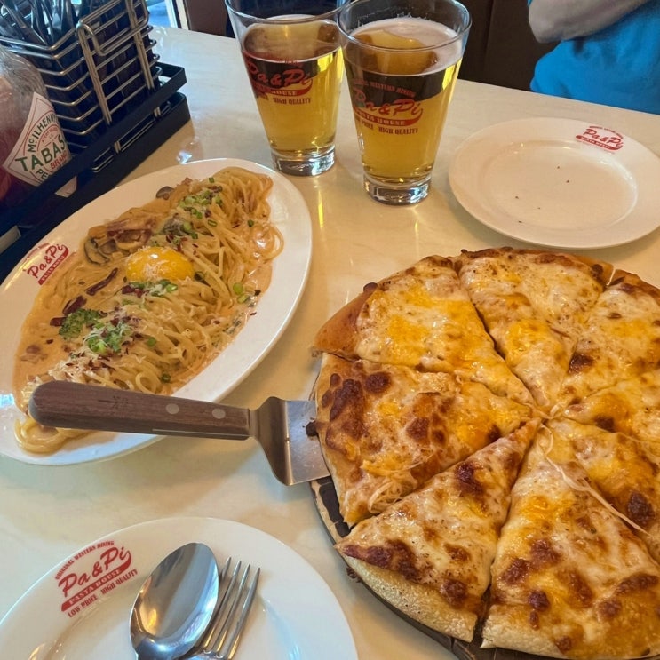  수원역 파스타 피자 맛집 파앤피 파스타하우스 | 핫스파이스까르보나라, 체다치즈 피자 메뉴 추천