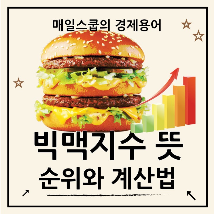  빅맥지수 순위와 계산법을 알아볼까요?