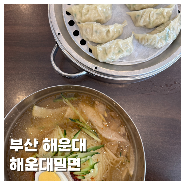  [FOOD]부산 해운대밀면 해운대맛집 내돈내산 후기 리뷰 운영 시간 무더운 여름날 밀면 한 그릇!