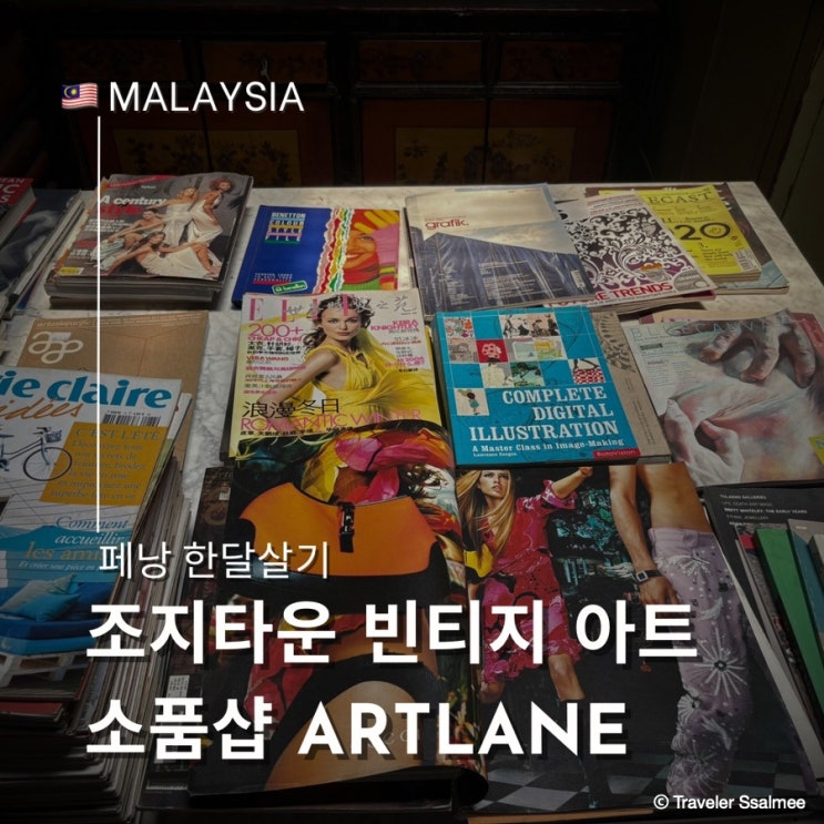  페낭 조지타운 쇼핑 빈티지 아트 소품샵 아트레인(Artlane)