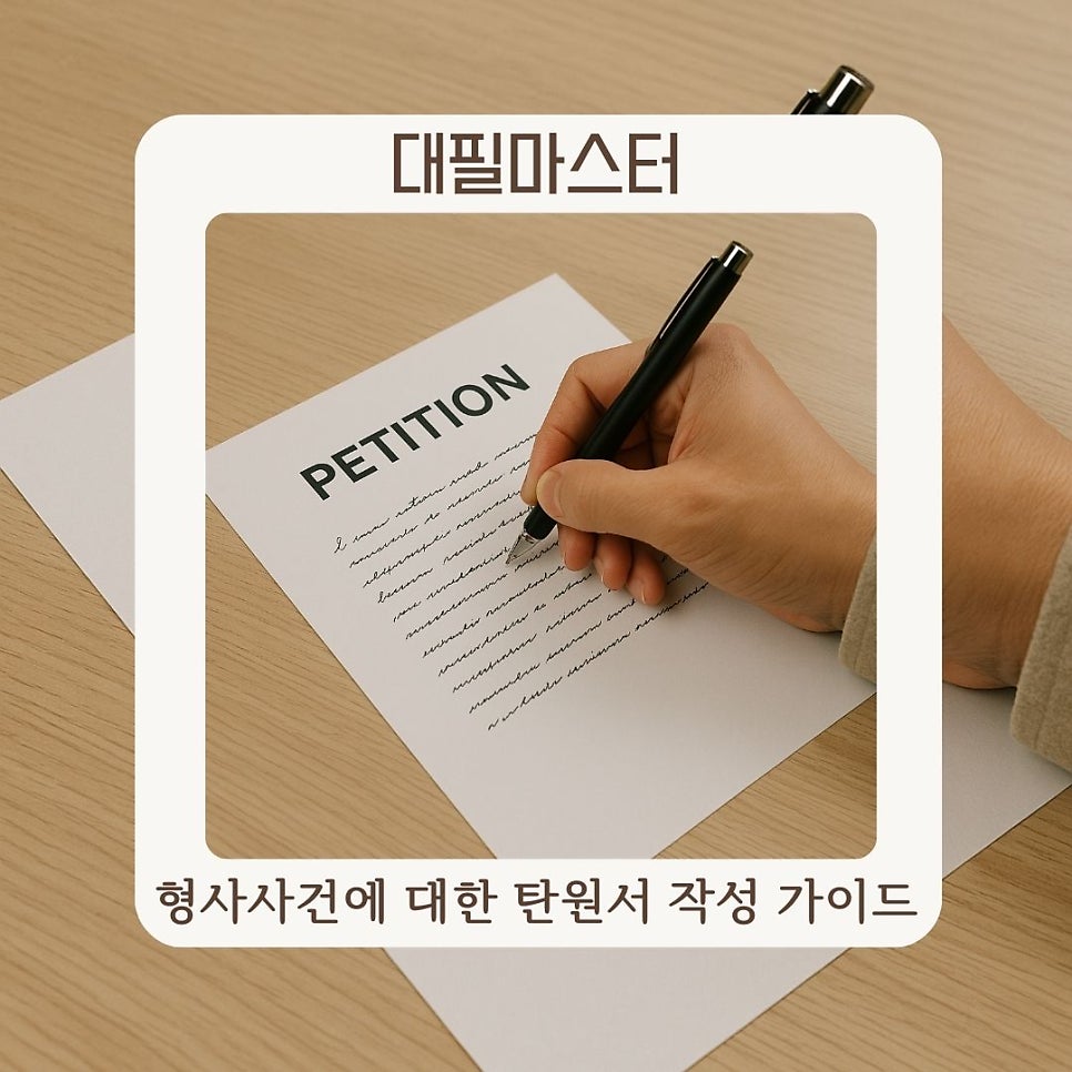 형사사건에 대한 탄원서 작성 가이드