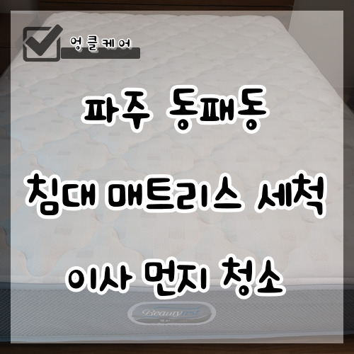  침대 매트리스 세척 이사 청소 먼지 제거 파주 동패