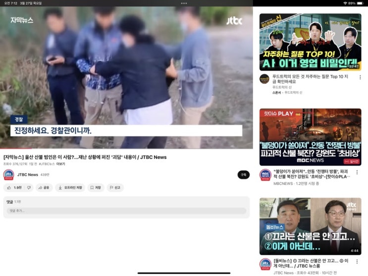 몰아가는 극우 유튜버(소가죽벗겨서 굿판,<b>김건희</b>,<b>건진법사</b>)등