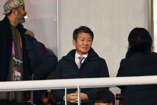 ‘4선 후 첫 A매치’ 정몽규, “열띤 응원 보내준 팬들에게 감사”