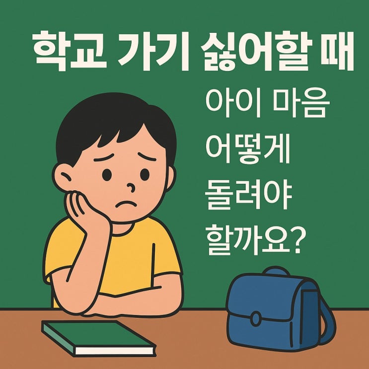  학교 가기 싫어할 때, 아이 마음 어떻게 돌려야 할까요?