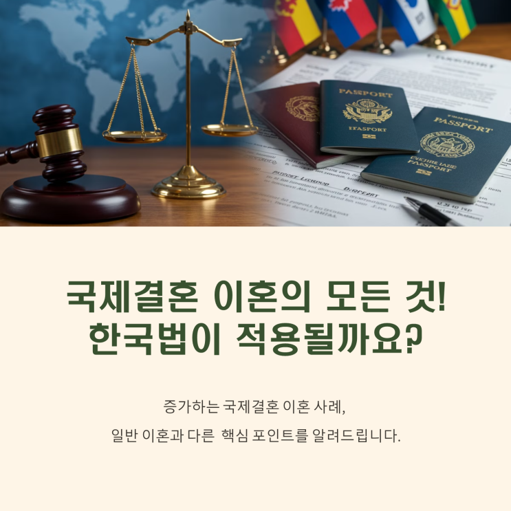  외국인 배우자와의 이혼 국제사법 적용과 관할 문제 해결방법