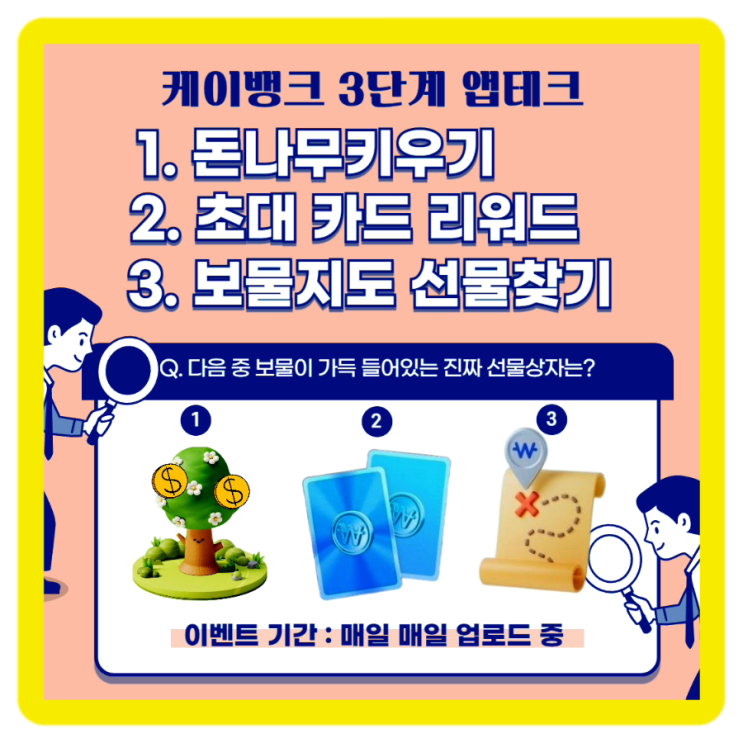 3월29일 주말 케이뱅크 돈나무 키우기, 카드 리워드, 봄소풍 선물찾기 최대