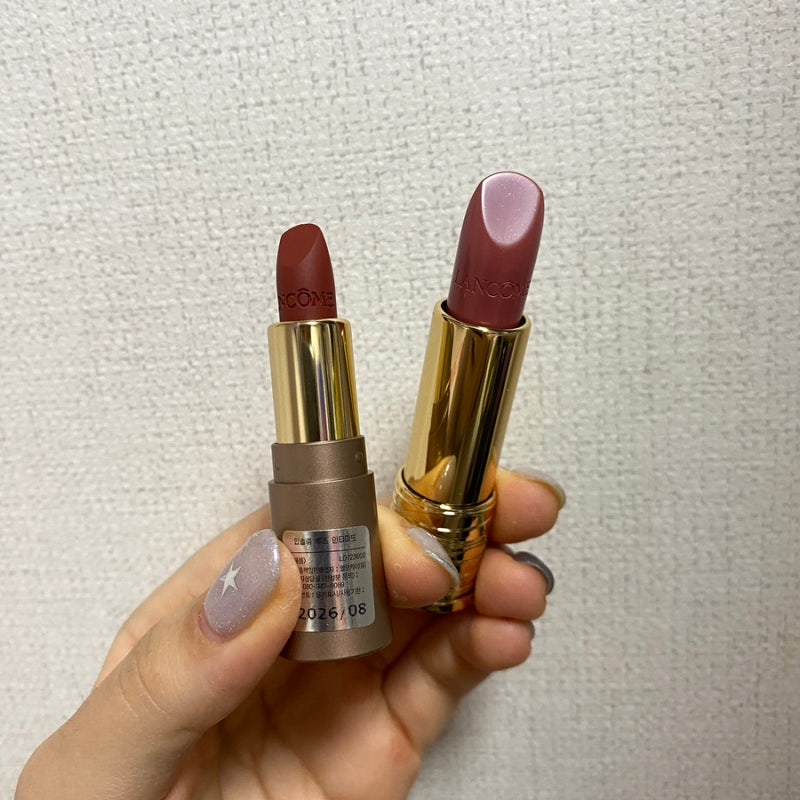 [수지 립스틱] 랑콤 압솔뤼 루즈 크림 264, #100일마른장미/루즈 인티마뜨 299, #프렌치 캐시미어