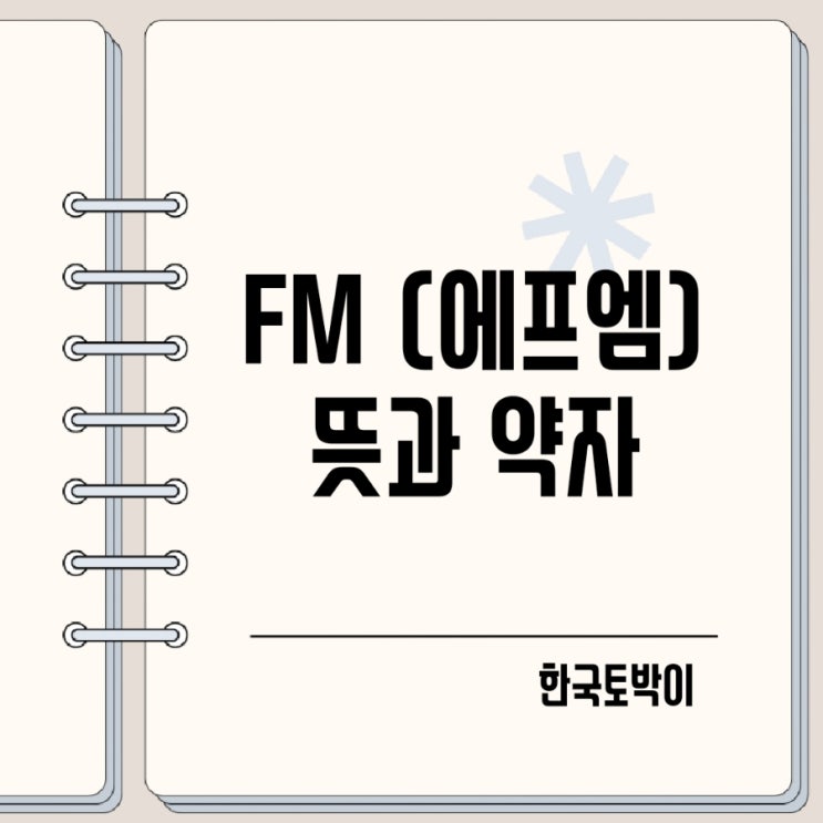  에프엠 FM 스타일 뜻 약자 유래