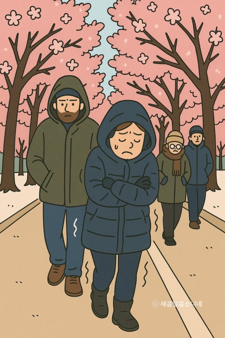  내일 날씨  꽃샘추위로 아침 최저 기온 영하까지 떨어져요.