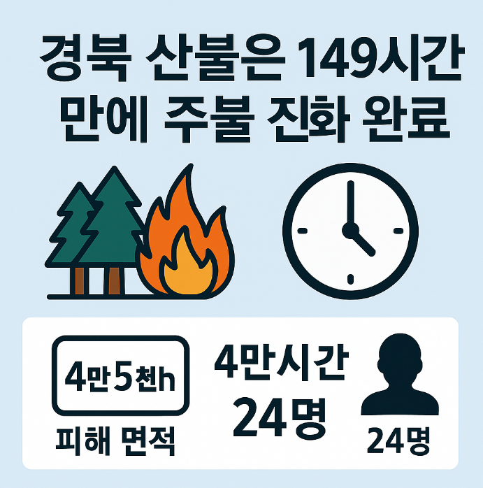 <b>경북 산불 149시간</b>만에 <b>진화</b> 산림과 마을을 삼킨 재앙