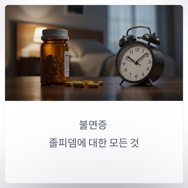  불면증 치료제 졸피뎀, 효과와 부작용에 대한 모든 것
