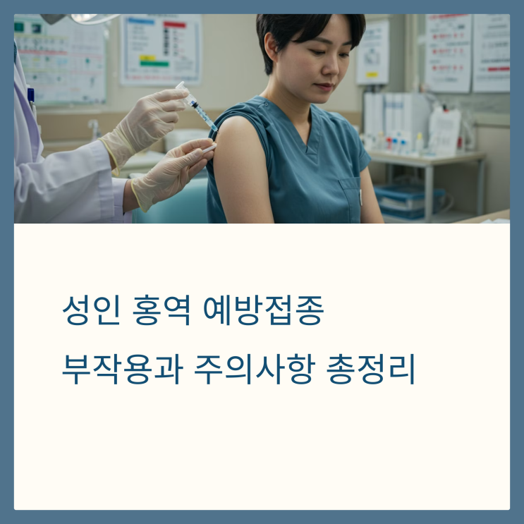  성인 홍역 예방접종 후 나타날 수 있는 부작용과 꼭 알아야 할 주의사항