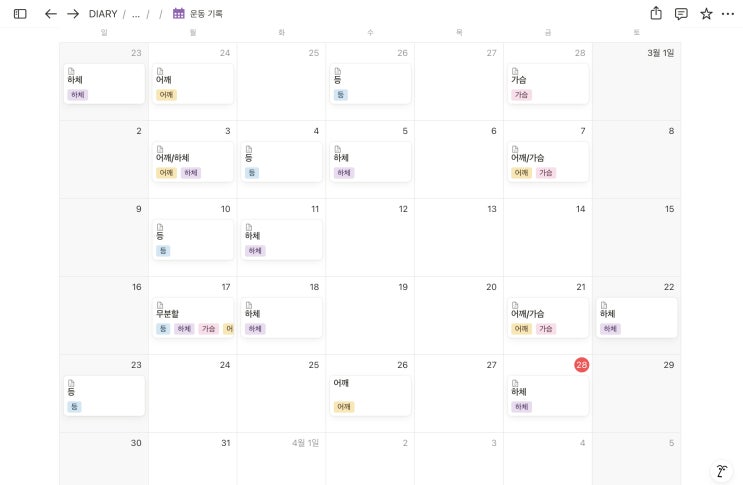  [운동일기] 83. 둔근저격 루틴 (하체)