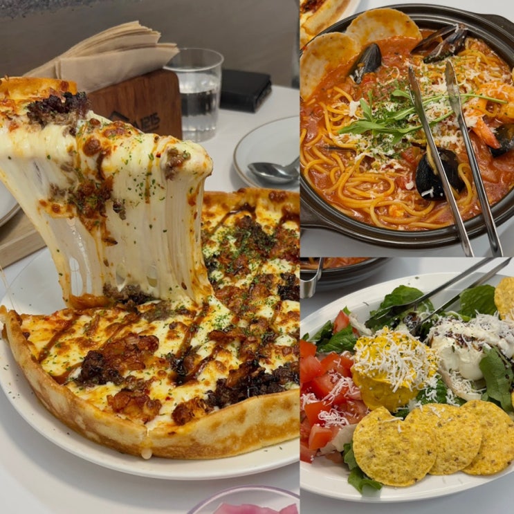  고덕 단체모임 생일파티 맛집 파파1215 치즈 폭탄 피자 매콤 파스타 대박! 